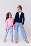 Girls Rib Hoodie in Navy