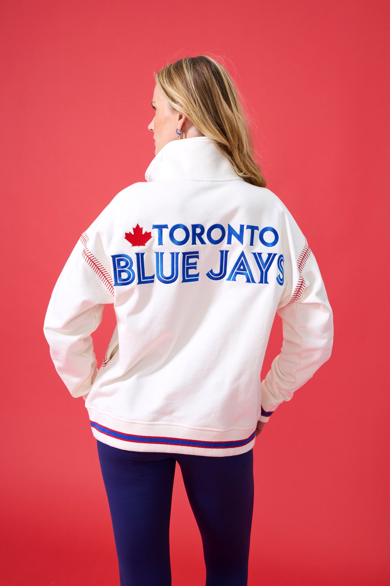 Toronto Blue Jays Quarter Zip with Baseball Stitch – Terez.com