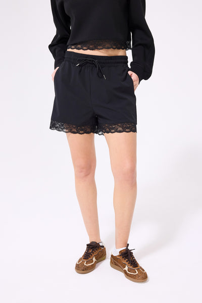 theredthread S lace up shorts black Sサイズ THEREDTHREAD / ザレッドスレッド】S lace up shorts