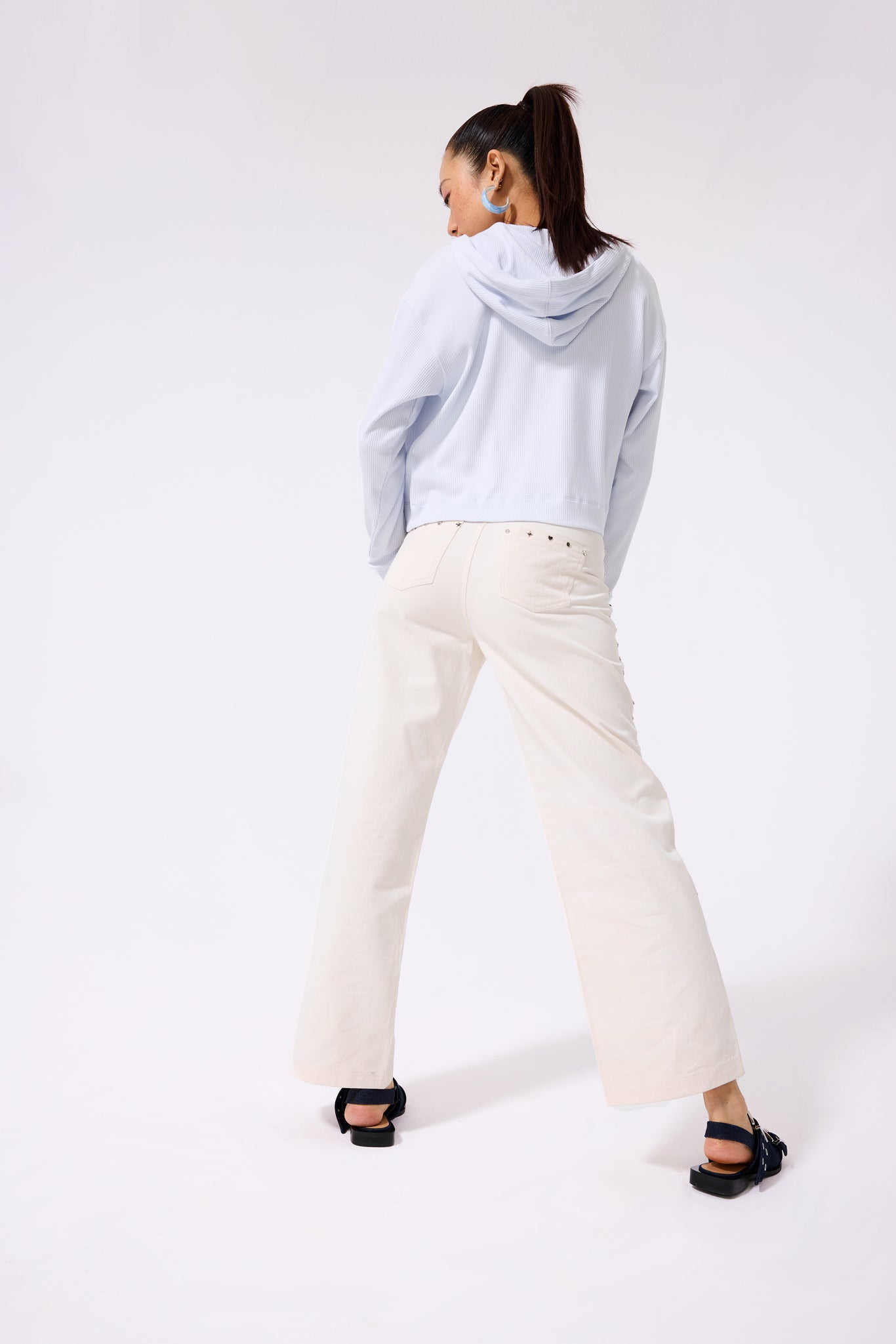 Studded Twill Pant in Sugar Swizzle – Terez.com