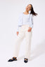 Studded Twill Pant in Sugar Swizzle