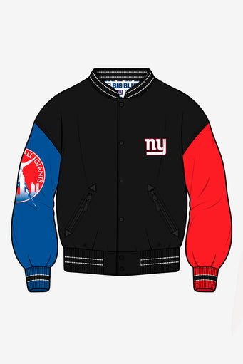 NY Giants Bomber Jacket in Historic Colorblock