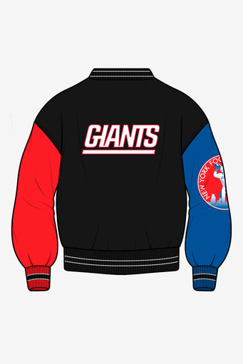NY Giants Bomber Jacket in Historic Colorblock