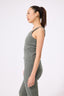 Rib Skinny Strap Tank in Moss