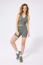TLC Lace Trim Crop Top in Moss