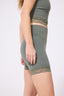 TLC Lace Trim Booty Short in Moss