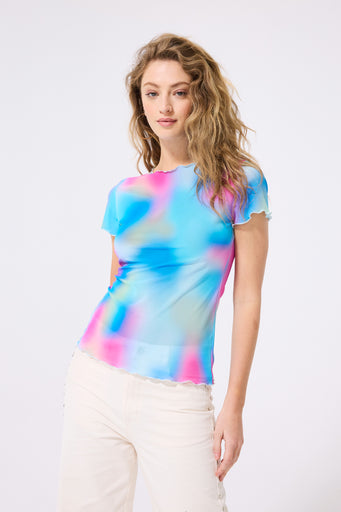 Mesh Tee in Navy Mist