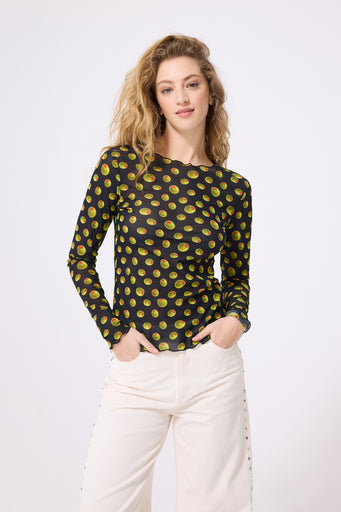 Mesh Long Sleeve with Olives