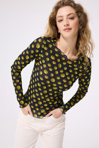 Mesh Long Sleeve with Olives
