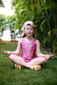 Girls Leotard in Pink Candy Spill