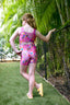 Girls Leotard in Pink Candy Spill
