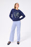 Yankees Gems Crew in Navy Tonal