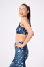 Hi-Shine Scoop Neck Bra in Navy Painted Leopard