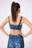 Hi-Shine Scoop Neck Bra in Navy Painted Leopard