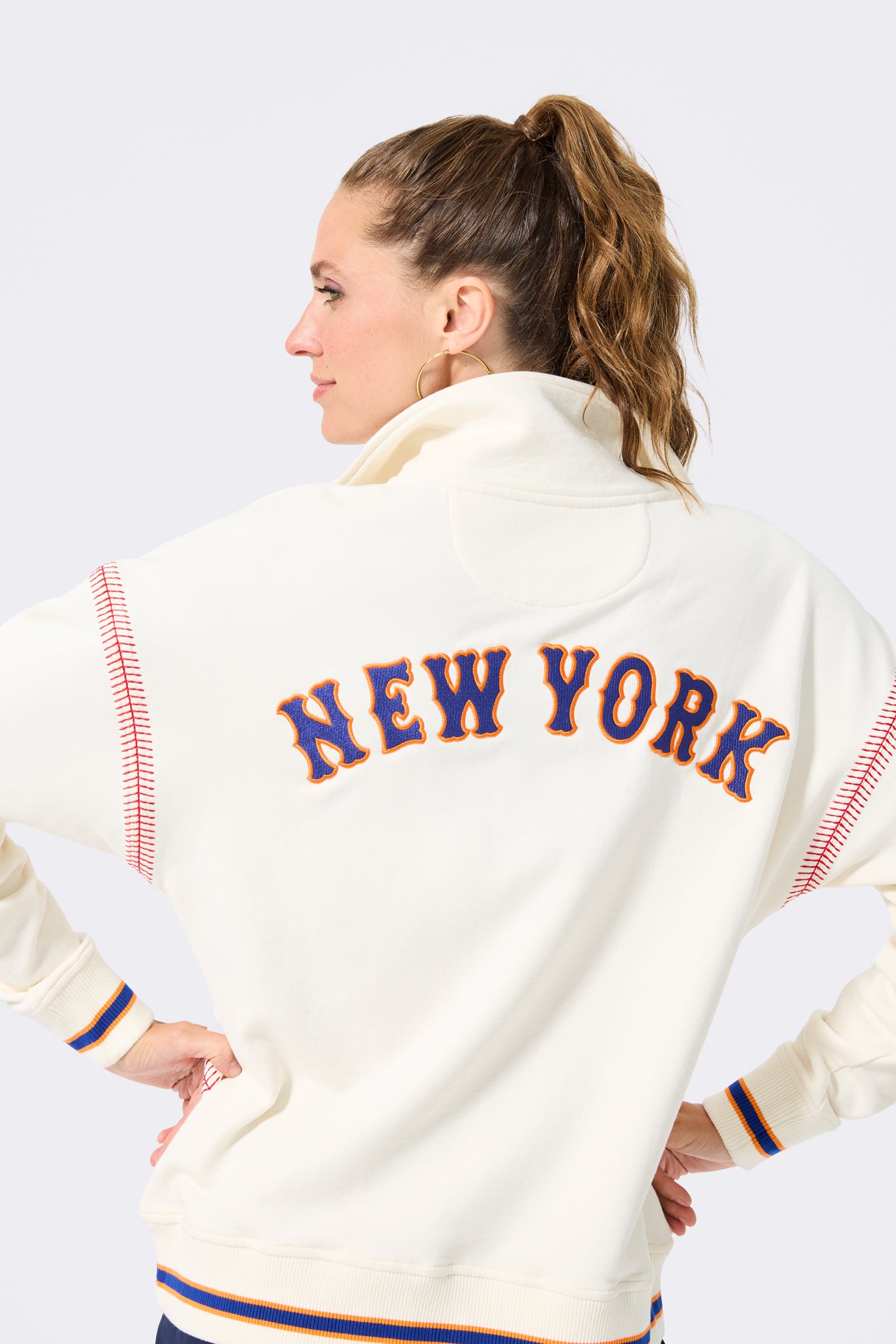 Mets Quarter Zip with Baseball Stitch – Terez.com