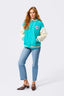 Miami Dolphins Bomber Jacket in Aqua and Sugar Swizzle