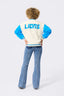 Lions Bomber Jacket in Sugar Swizzle and Blue