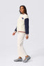 New England Patriots Bomber Jacket in Sugar Swizzle and Navy
