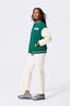 Jets Bomber Jacket in Green and Sugar Swizzle