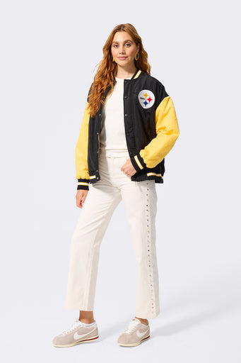Pittsburgh Steelers Bomber Jacket in Black and Yellow