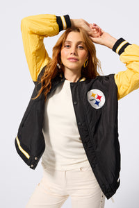 Steelers Bomber Jacket in Black and Yellow