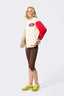 49ers Bomber Jacket in Sugar Swizzle and Red