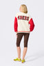 49ers Bomber Jacket in Sugar Swizzle and Red