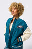 Philadelphia Eagles Bomber Jacket in Midnight Green and Sugar Swizzle
