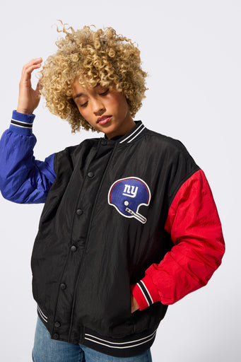 New York Giants Bomber Jacket in Historic Colorblock