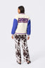 New York Giants Bomber Jacket in Sugar Swizzle and Blue