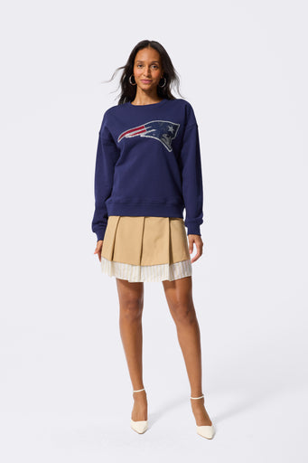 New England Patriots Gems Logo Crew