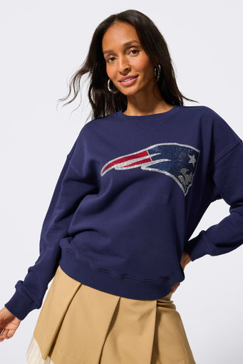 New England Patriots Gems Logo Crew