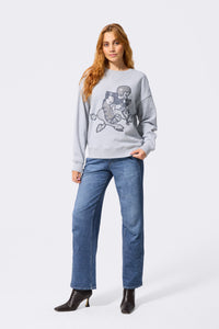 Dallas Cowboys Gems Crew in Collegiate Gray