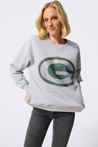 Green Bay Packers Gems Crew in Collegiate Gray