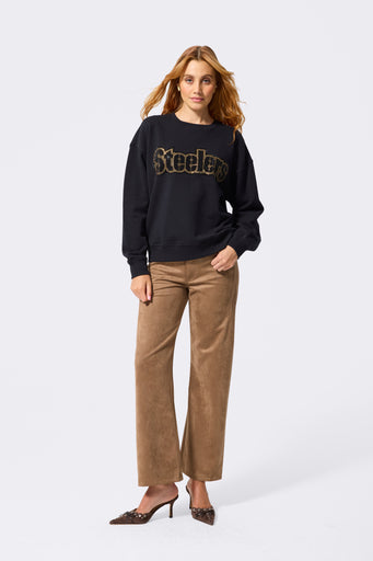 Pittsburgh Steelers Gems Crew in Black