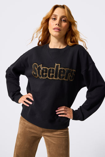 Pittsburgh Steelers Gems Crew in Black
