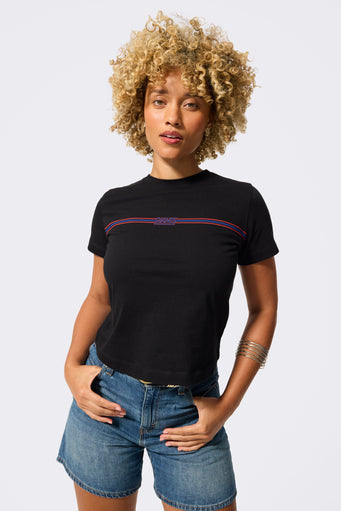 New York Giants Baby Tee in Black