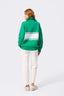 Philadelphia Eagles Logo Stripe Quarter Zip Sweater in Vintage Kelly Green