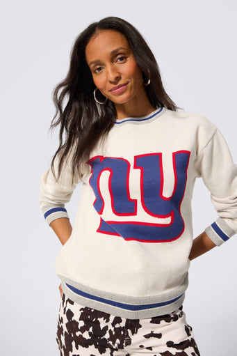 New York Giants Logo Sweater in Sugar Swizzle