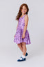 Girls Skater Dress in Purple Bows