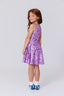 Girls Skater Dress in Purple Bows