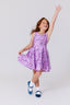 Girls Skater Dress in Purple Bows