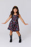 Girls Skater Dress in Cowgirl Boots on Black