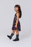 Girls Skater Dress in Cowgirl Boots on Black
