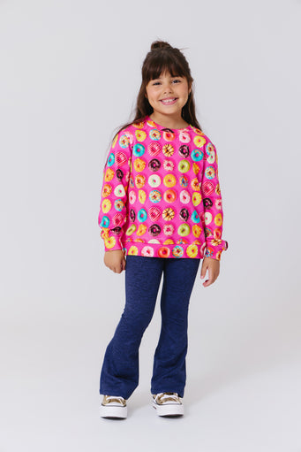 Girls Crew in Donuts on Pink