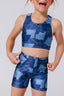 Girls Hi-Shine Sports Bra in Denim Pockets