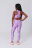 Girls Hi-Shine Sports Bra in Purple Bows