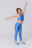 Girls Hi-Shine Sports Bra in Star Denim