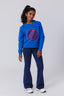 Girls TLC Flare Leggings in Heathered Navy