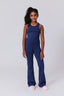 Girls TLC Crop Top in Heathered Navy